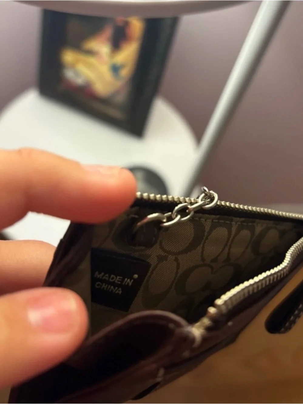 Coach Brown Leather Card Case Wallet